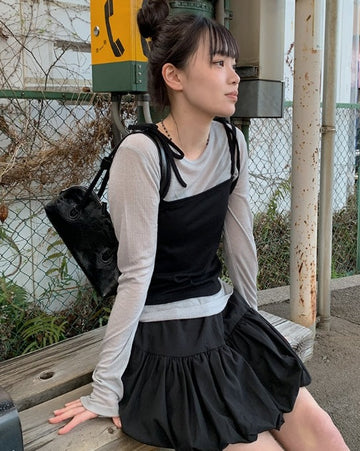 Cozy Bustier T-Shirt Set